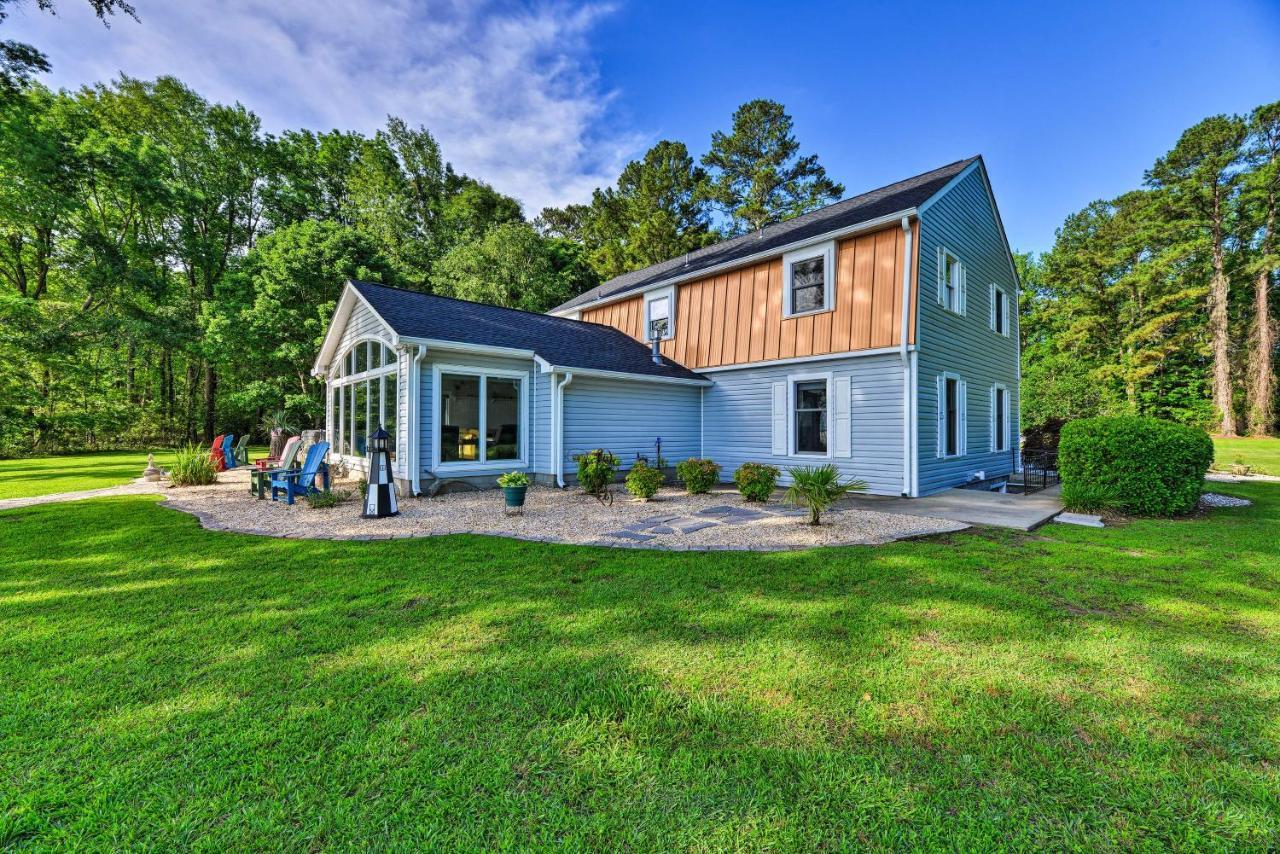 Bayfront Blounts Creek Home Private Beach And Dock! Whichard Beach Exteriör bild