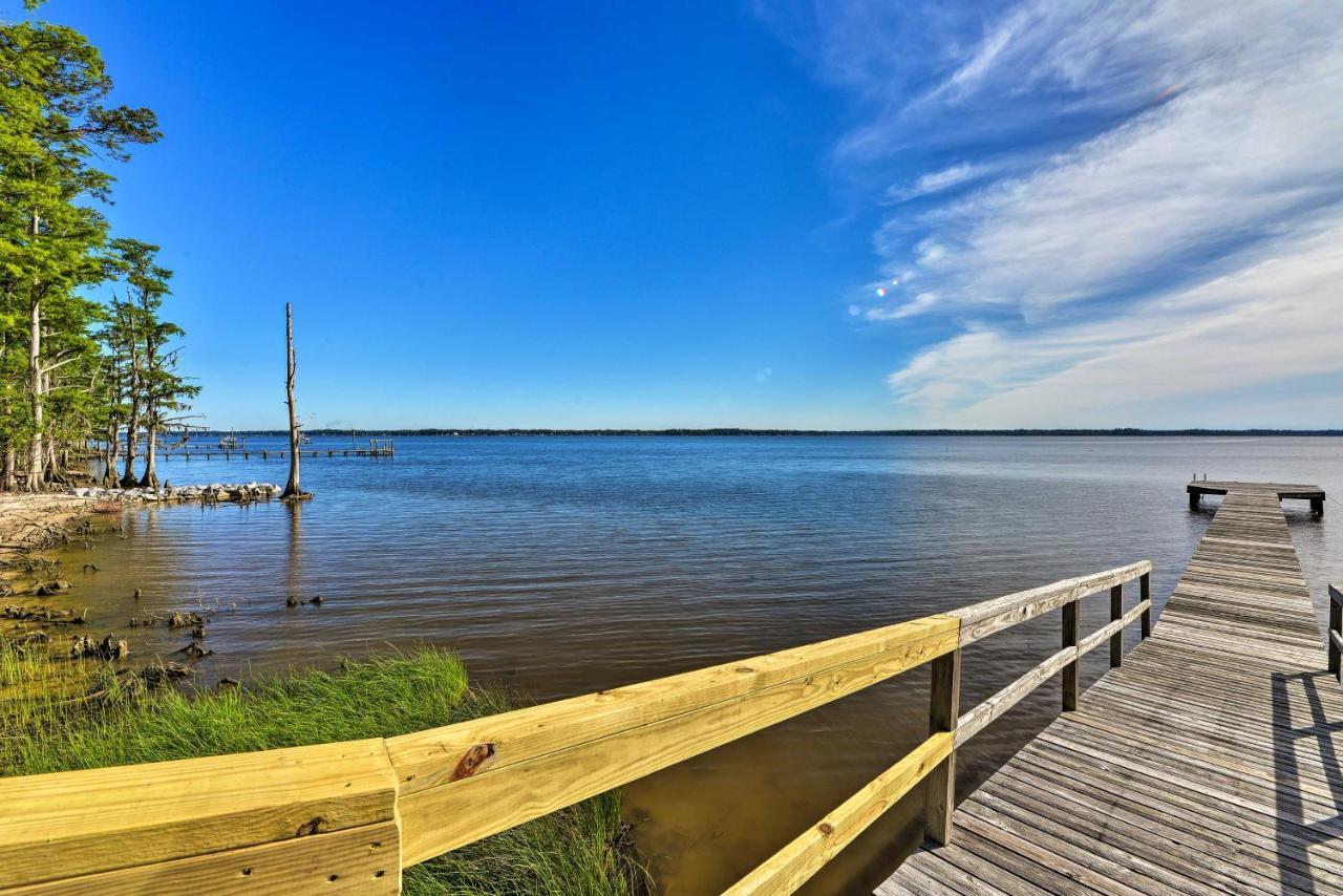 Bayfront Blounts Creek Home Private Beach And Dock! Whichard Beach Exteriör bild